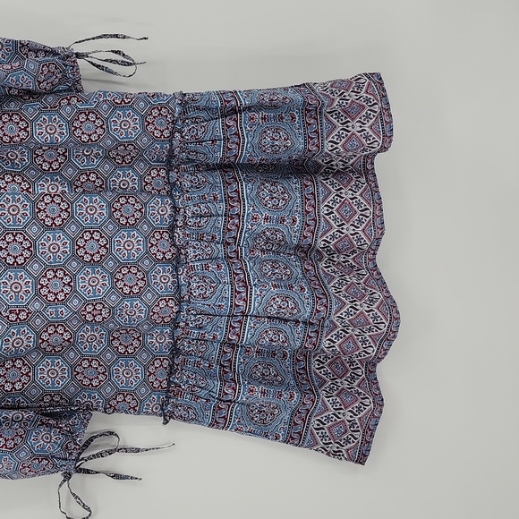 Sundance Blue Patern Drop Waist Tunic Dress Size XS - Picture 6 of 8